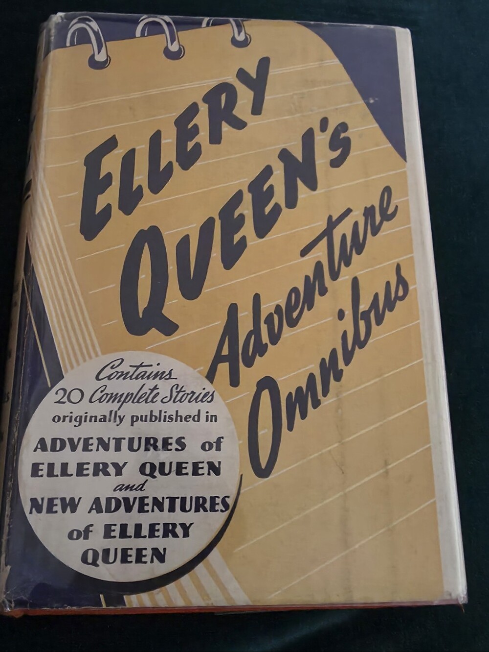 Ellery Queen's Adventure Omnibus published by Grosset & Dunlap around 1940.